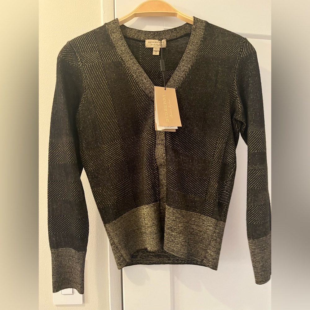 Burberry authentic nwt wool cardigan sweater